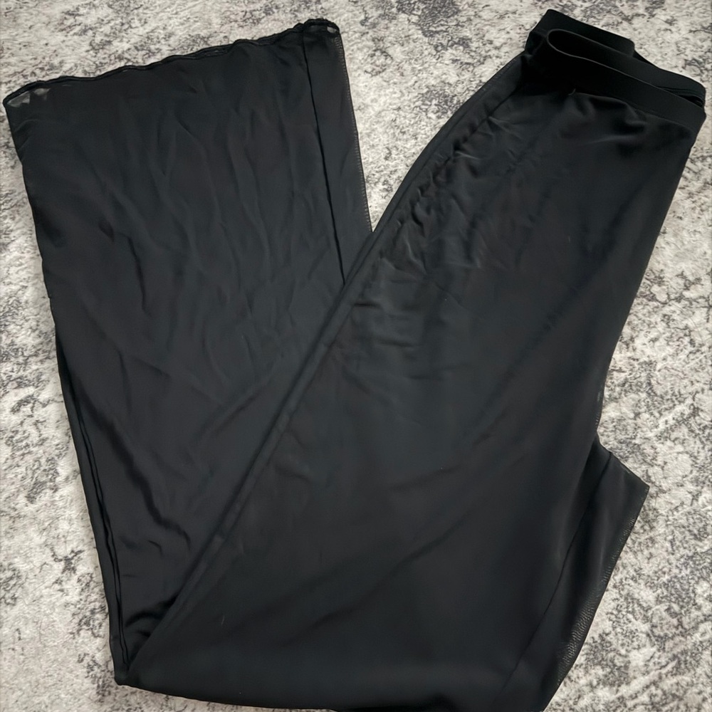 Shade & Shore Black Flowy Wide-Leg Pants